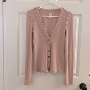Free People pink long sleeve, size small